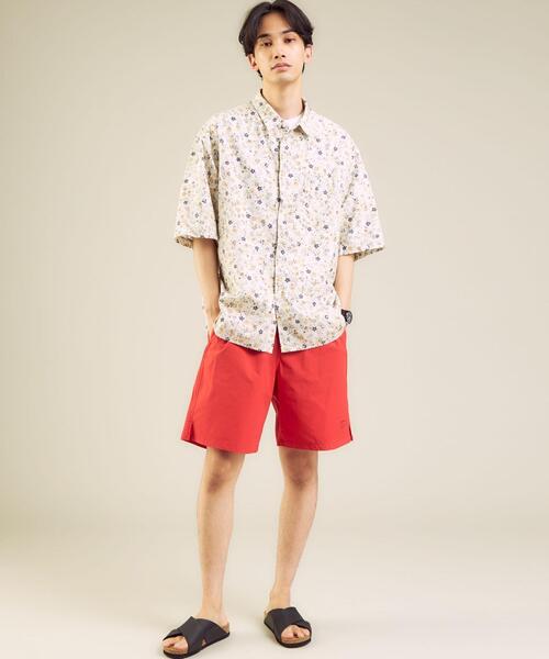 green label relaxing（グリーンレーベルリラクシング）の「CM DOMINIQUE プリント 半袖 シャツ 総柄（シャツ/ブラウス・メンズ・ベージュ/オリーブ/ダークブラウン・MEDIUM/SMALL/LARGE）」の9枚目の写真