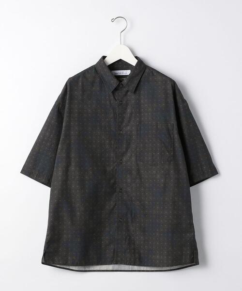 green label relaxing（グリーンレーベルリラクシング）の「CM DOMINIQUE プリント 半袖 シャツ 総柄（シャツ/ブラウス・メンズ・ベージュ/オリーブ/ダークブラウン・MEDIUM/SMALL/LARGE）」の18枚目の写真