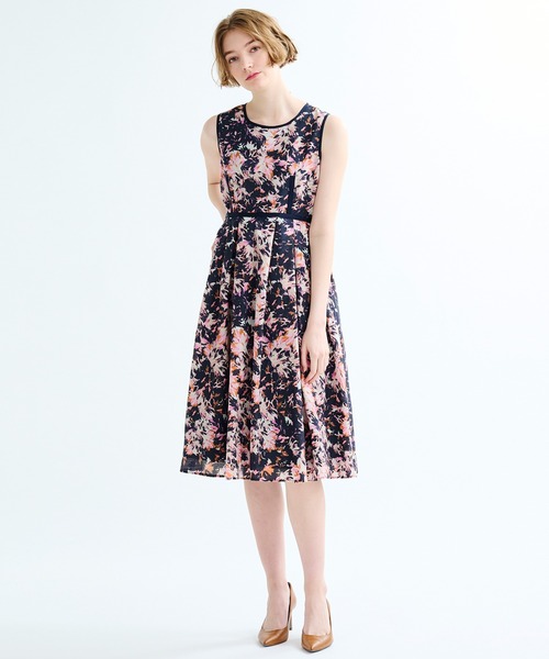 フラワープリントノースリーブワンピース ワンピース Lanvin En Bleu ランバンオンブルー のファッション通販 Zozotown