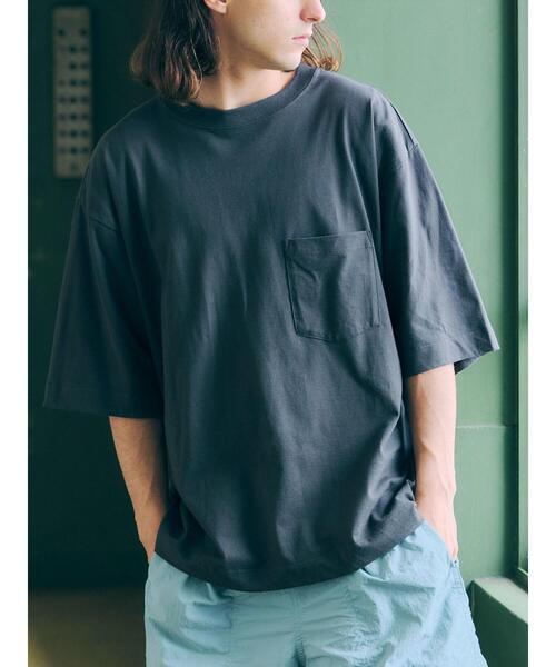 SEVENDAYS=SUNDAY（セブンデイズサンデイ）の「ヘビーウェイト半袖ポケットTEE　＊（Tシャツ/カットソー・レディース・オフホワイト/ブラック/オレンジ/グリーン/ベージュ・M/XL/S/L）」の13枚目の写真