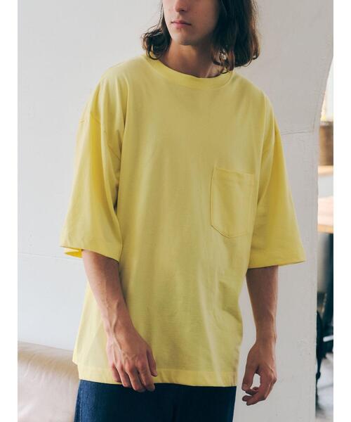 SEVENDAYS=SUNDAY（セブンデイズサンデイ）の「ヘビーウェイト半袖ポケットTEE　＊（Tシャツ/カットソー・レディース・オフホワイト/ブラック/オレンジ/グリーン/ベージュ・M/XL/S/L）」の16枚目の写真