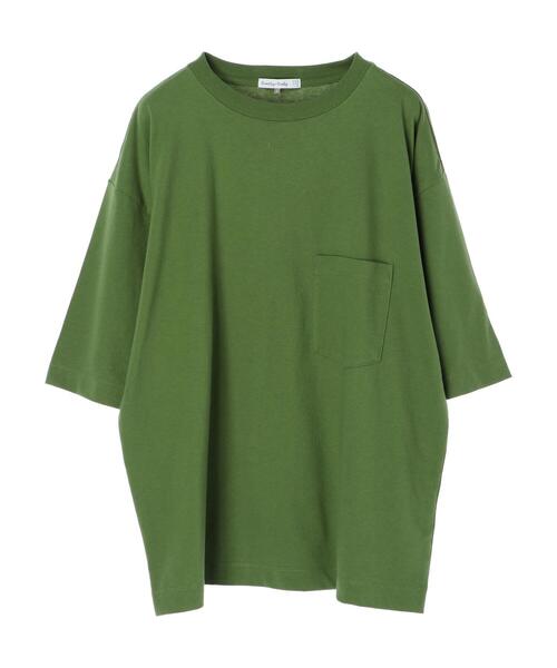 SEVENDAYS=SUNDAY（セブンデイズサンデイ）の「ヘビーウェイト半袖ポケットTEE　＊（Tシャツ/カットソー・レディース・オフホワイト/ブラック/オレンジ/グリーン/ベージュ・M/XL/S/L）」の17枚目の写真