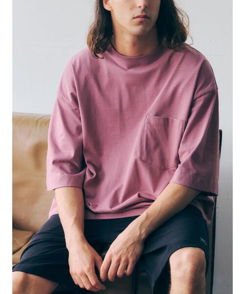 SEVENDAYS=SUNDAY（セブンデイズサンデイ）の「ヘビーウェイト半袖ポケットTEE　＊（Tシャツ/カットソー・レディース・オフホワイト/ブラック/オレンジ/グリーン/ベージュ・M/XL/S/L）」の19枚目の写真