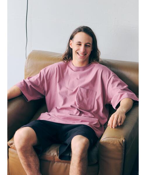 SEVENDAYS=SUNDAY（セブンデイズサンデイ）の「ヘビーウェイト半袖ポケットTEE　＊（Tシャツ/カットソー・レディース・オフホワイト/ブラック/オレンジ/グリーン/ベージュ・M/XL/S/L）」の21枚目の写真