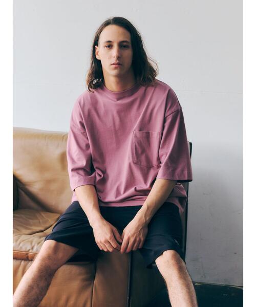 SEVENDAYS=SUNDAY（セブンデイズサンデイ）の「ヘビーウェイト半袖ポケットTEE　＊（Tシャツ/カットソー・レディース・オフホワイト/ブラック/オレンジ/グリーン/ベージュ・M/XL/S/L）」の22枚目の写真