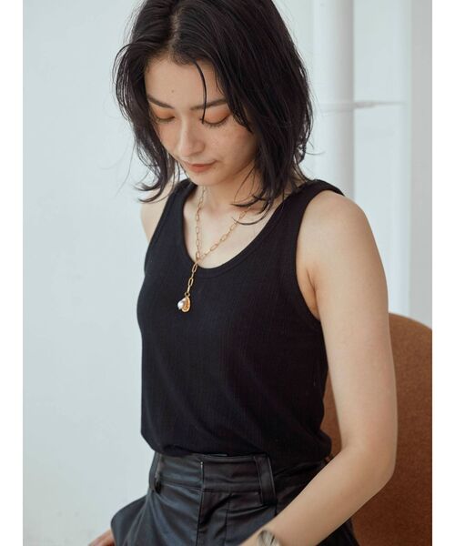 Ungrid（アングリッド）の「ランダムテレコカラータンクトップ（タンクトップ・レディース・ブラック/ブルー/アイボリー/キャメル・FREE）」の16枚目の写真