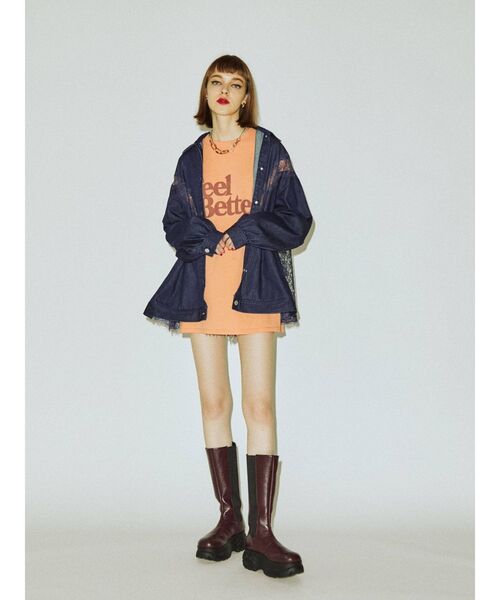 jouetie（ジュエティ）の「レトロ BIG Tシャツ（Tシャツ/カットソー・レディース・オフホワイト/ブラック・MEDIUM）」の8枚目の写真