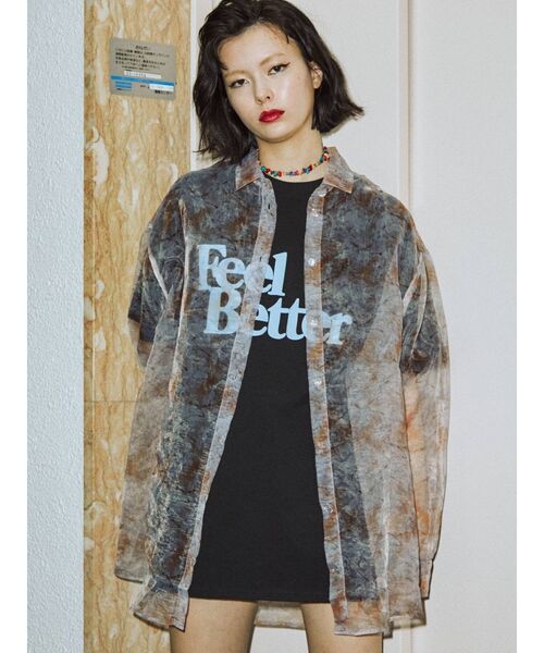 jouetie（ジュエティ）の「レトロ BIG Tシャツ（Tシャツ/カットソー・レディース・オフホワイト/ブラック・MEDIUM）」の9枚目の写真