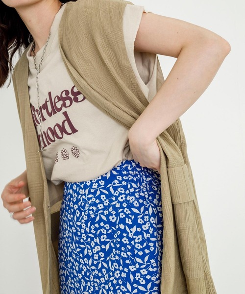 w closet（ダブルクローゼット）の「【新色追加】チェック調オーバーベスト（ベスト・レディース・ブラック/ベージュ/モカ・FREE）」の8枚目の写真