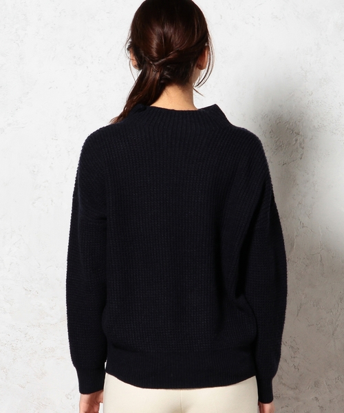 green label relaxing（グリーンレーベルリラクシング）の「GT R/N/W ボトルネック POニット 7G（ニット/セーター・レディース・オフホワイト/ネイビー/パープル・フリー）」の10枚目の写真