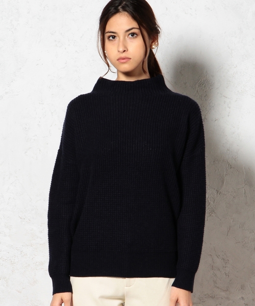 green label relaxing（グリーンレーベルリラクシング）の「GT R/N/W ボトルネック POニット 7G（ニット/セーター・レディース・オフホワイト/ネイビー/パープル・フリー）」の11枚目の写真