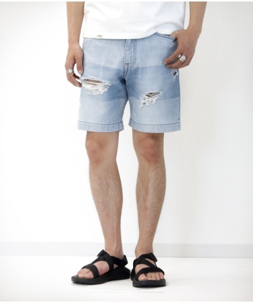 JAPAN BLUE JEANS(ジャパンブルージーンズ)の「5ポケットスリムショーツ / デニムボーダー(その他パンツ・メンズ・インディゴブルー・36inch/28inch/30inch/32inch)」の1枚目の写真