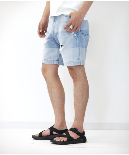 JAPAN BLUE JEANS(ジャパンブルージーンズ)の「5ポケットスリムショーツ / デニムボーダー(その他パンツ・メンズ・インディゴブルー・36inch/28inch/30inch/32inch)」の2枚目の写真