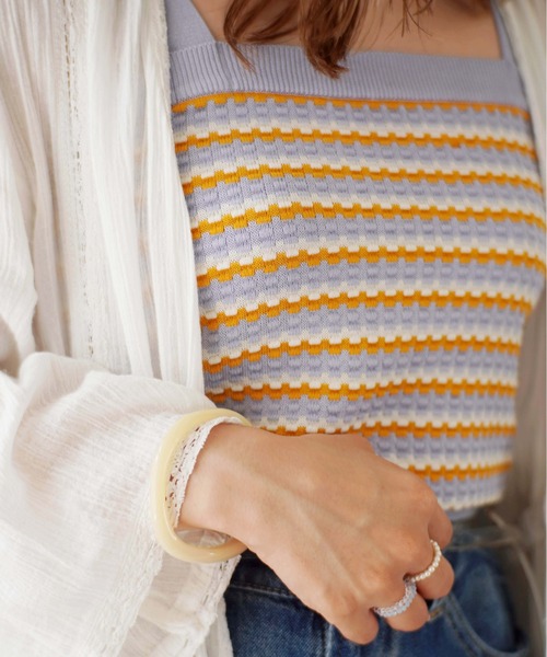 Port（ポート）の「ニュアンスカラー アクリル バングル（バングル/リストバンド・レディース・ブラウン/ライトブラウン/クリーム/ライトピンク・FREE）」の7枚目の写真