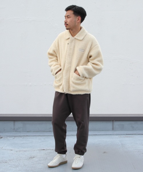 WILD THINGS(ワイルドシングス)の「WILD THINGS/ワイルドシングス フラッフィーボアブルゾン FLUFFY BOA BLOUSON WT21233KY(ブルゾン・メンズ・ナチュラル/ライトベージュ/ブラック・M/L)」の6枚目の写真