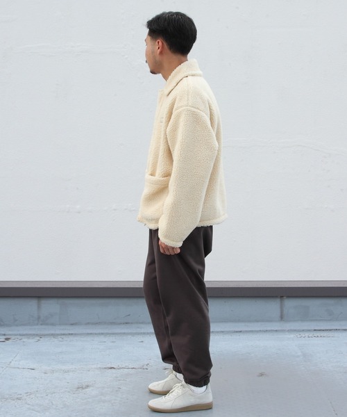 WILD THINGS(ワイルドシングス)の「WILD THINGS/ワイルドシングス フラッフィーボアブルゾン FLUFFY BOA BLOUSON WT21233KY(ブルゾン・メンズ・ナチュラル/ライトベージュ/ブラック・M/L)」の7枚目の写真