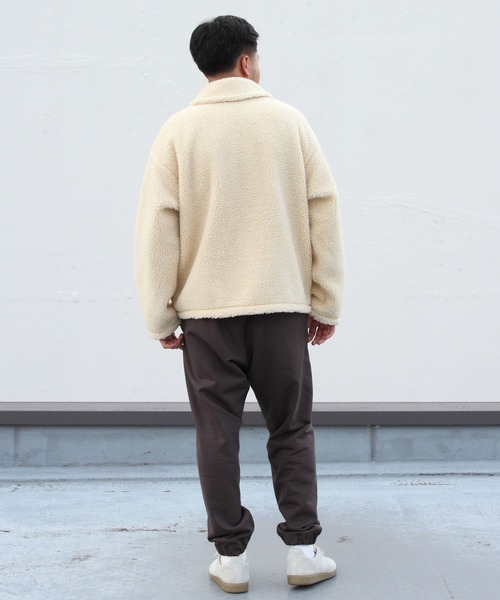 WILD THINGS(ワイルドシングス)の「WILD THINGS/ワイルドシングス フラッフィーボアブルゾン FLUFFY BOA BLOUSON WT21233KY(ブルゾン・メンズ・ナチュラル/ライトベージュ/ブラック・M/L)」の8枚目の写真