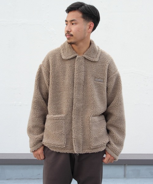 WILD THINGS(ワイルドシングス)の「WILD THINGS/ワイルドシングス フラッフィーボアブルゾン FLUFFY BOA BLOUSON WT21233KY(ブルゾン・メンズ・ナチュラル/ライトベージュ/ブラック・M/L)」の11枚目の写真