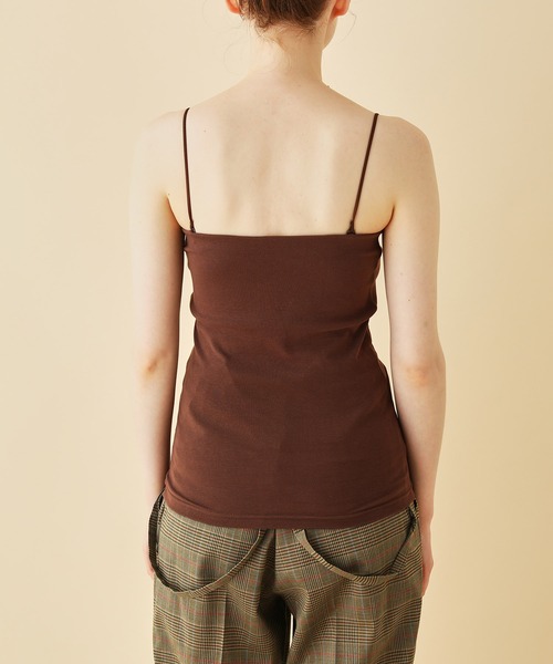 MADEMOISELLE ROPE'（マドモアゼル ロペ）の「<取り外し可能ストラップ付き>ベアトップ（Tシャツ/カットソー・レディース・ホワイト/ブラック/ダークブラウン・38）」の7枚目の写真