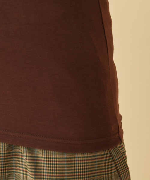 MADEMOISELLE ROPE'（マドモアゼル ロペ）の「<取り外し可能ストラップ付き>ベアトップ（Tシャツ/カットソー・レディース・ホワイト/ブラック/ダークブラウン・38）」の9枚目の写真