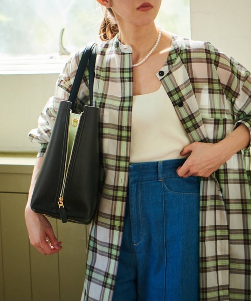 E'POR（エポール）の「【E'POR】【A4対応】 Y BAG Wideサイドジップ横型トートバッグ）（トートバッグ・レディース・ブラック/ダークブラウン/ブラウン/オフホワイト・FREE）」の17枚目の写真