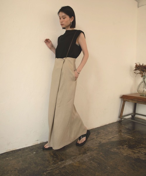 marjour（マージュール）の「CODE SUSPENDERS WRAP SKIRT（スカート・レディース・ベージュ・M）」の14枚目の写真