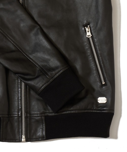 CRIMIE（クライミー）の「LAMB LEATHER TRACK JACKET（ライダースジャケット・メンズ・ブラック・XL/XXL/S/L/M）」の6枚目の写真