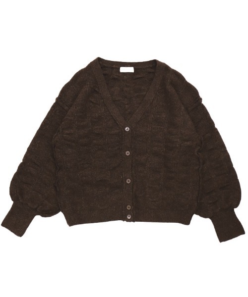 select MOCA（セレクトモカ）の「シャーリングデザインオーバーカーディガン（カーディガン/ボレロ・レディース・ベージュ/ブラウン/ネイビー・FREE）」の7枚目の写真