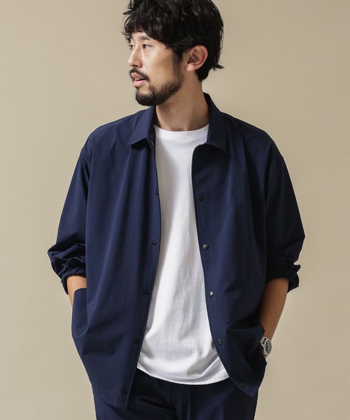 NANO universe(ナノユニバース)の「【WEB限定】CORDURAコーチシャツ(シャツ/ブラウス・メンズ・ネイビー/ブラック/ベージュ・マルチサイズ)」の3枚目の写真