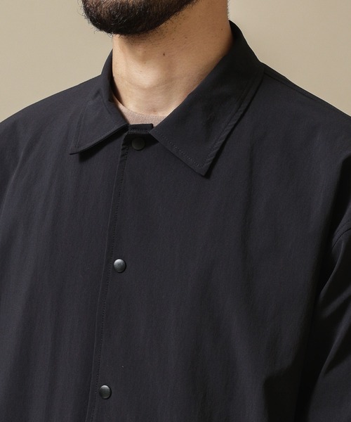 NANO universe(ナノユニバース)の「【WEB限定】CORDURAコーチシャツ(シャツ/ブラウス・メンズ・ネイビー/ブラック/ベージュ・マルチサイズ)」の4枚目の写真