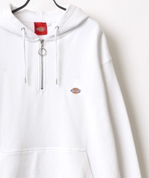 Dickies/ディッキーズ ビッグシルエット ワンポイント ミニロゴワッペン ハーフジップ スウェット パーカー