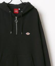 Dickies/ディッキーズ ビッグシルエット ワンポイント ミニロゴワッペン ハーフジップ スウェット パーカー