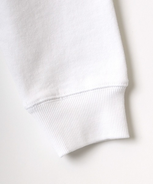 Dickies（ディッキーズ）の「Dickies/ディッキーズ ビッグシルエット ワンポイント ミニロゴワッペン ハーフジップ スウェット パーカー（パーカー・メンズ・ホワイト/ブラック/ベージュ/グレイッシュベージュ/グリーン/サックスブルー・M/L/XL）」の16枚目の写真