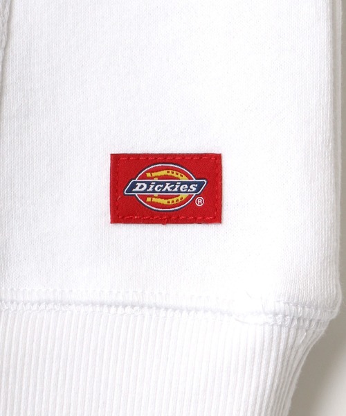 Dickies（ディッキーズ）の「Dickies/ディッキーズ ビッグシルエット ワンポイント ミニロゴワッペン ハーフジップ スウェット パーカー（パーカー・メンズ・ホワイト/ブラック/ベージュ/グレイッシュベージュ/グリーン/サックスブルー・M/L/XL）」の18枚目の写真