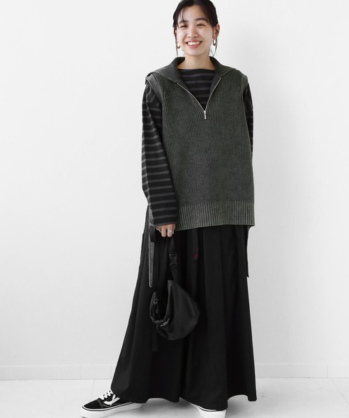 JOURNAL STANDARD relume（ジャーナルスタンダード　レリューム）の「製品染めジップベスト◆（ベスト・レディース・グレー/キャメル・FREE）」の3枚目の写真