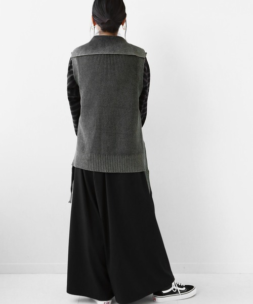 JOURNAL STANDARD relume（ジャーナルスタンダード　レリューム）の「製品染めジップベスト◆（ベスト・レディース・グレー/キャメル・FREE）」の5枚目の写真