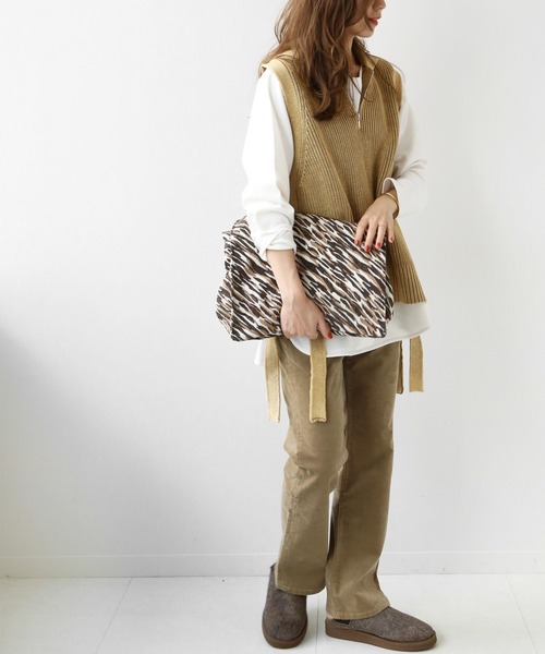 JOURNAL STANDARD relume（ジャーナルスタンダード　レリューム）の「製品染めジップベスト◆（ベスト・レディース・グレー/キャメル・FREE）」の12枚目の写真