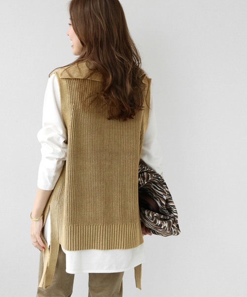 JOURNAL STANDARD relume（ジャーナルスタンダード　レリューム）の「製品染めジップベスト◆（ベスト・レディース・グレー/キャメル・FREE）」の18枚目の写真