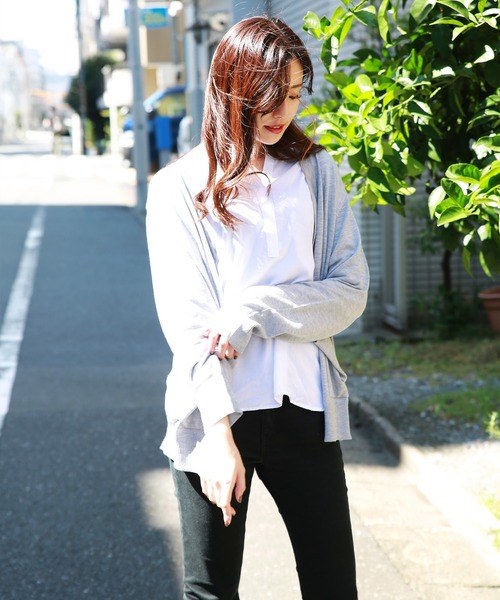 WESTSEA(ウエストシー)の「WEB限定 シープカシミヤタッチ Vネックニットカーディガン(カーディガン/ボレロ・メンズ・ブラック/ネイビー/グレー/ブラウン系その他/ライラック/ワイン/グレイッシュベージュ/チャコール・S/M/L/XL)」の2枚目の写真
