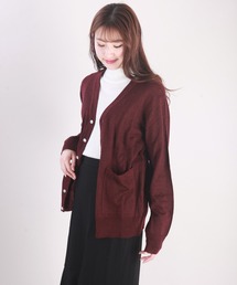 WEB限定 シープカシミヤタッチ Vネックニットカーディガン