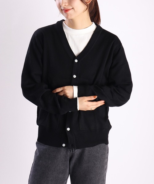 WESTSEA(ウエストシー)の「WEB限定 シープカシミヤタッチ Vネックニットカーディガン(カーディガン/ボレロ・メンズ・ブラック/ネイビー/グレー/ブラウン系その他/ライラック/ワイン/グレイッシュベージュ/チャコール・S/M/L/XL)」の1枚目の写真