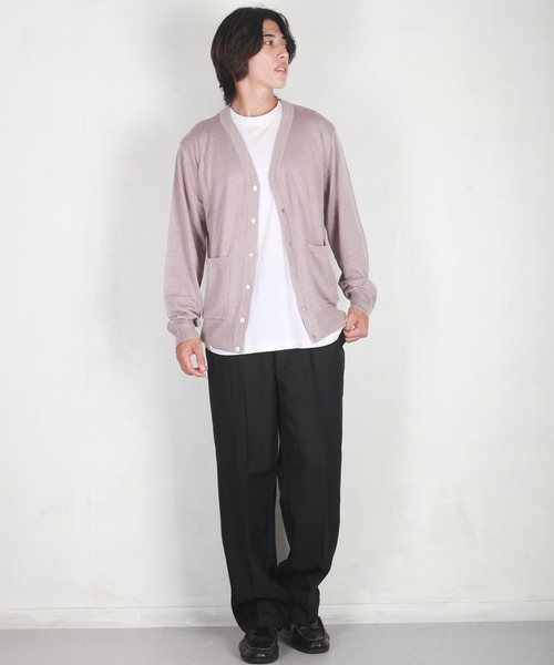 WESTSEA(ウエストシー)の「WEB限定 シープカシミヤタッチ Vネックニットカーディガン(カーディガン/ボレロ・メンズ・ブラック/ネイビー/グレー/ブラウン系その他/ライラック/ワイン/グレイッシュベージュ/チャコール・S/M/L/XL)」の22枚目の写真