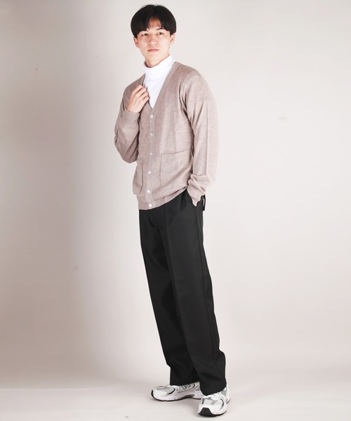 WESTSEA(ウエストシー)の「WEB限定 シープカシミヤタッチ Vネックニットカーディガン(カーディガン/ボレロ・メンズ・ブラック/ネイビー/グレー/ブラウン系その他/ライラック/ワイン/グレイッシュベージュ/チャコール・S/M/L/XL)」の13枚目の写真