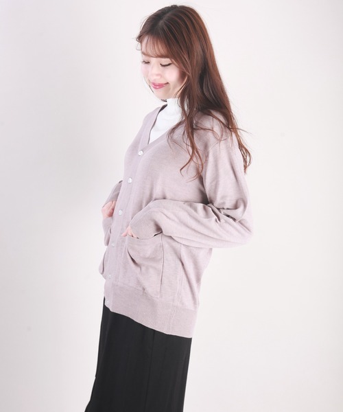 WESTSEA(ウエストシー)の「WEB限定 シープカシミヤタッチ Vネックニットカーディガン(カーディガン/ボレロ・メンズ・ブラック/ネイビー/グレー/ブラウン系その他/ライラック/ワイン/グレイッシュベージュ/チャコール・S/M/L/XL)」の17枚目の写真