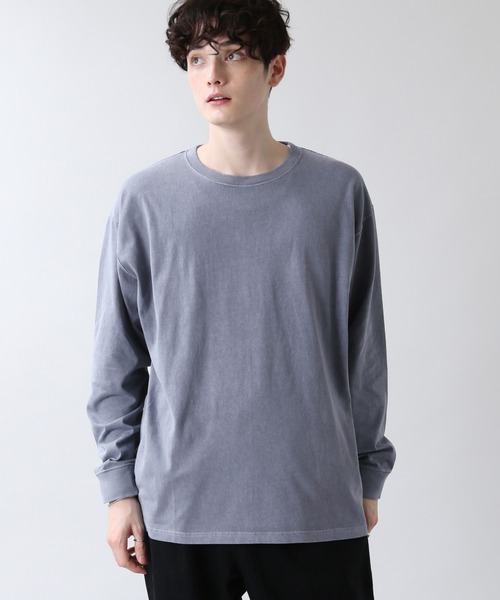 RAGEBLUE（レイジブルー）の「ピグメント/ビッグシルエットロンＴ/214696（Tシャツ/カットソー・メンズ・ベージュ/ブルー/その他19/オフホワイト・MEDIUM/LARGE）」の8枚目の写真