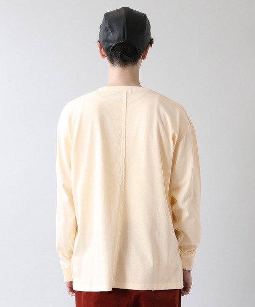 RAGEBLUE（レイジブルー）の「ピグメント/ビッグシルエットロンＴ/214696（Tシャツ/カットソー・メンズ・ベージュ/ブルー/その他19/オフホワイト・MEDIUM/LARGE）」の11枚目の写真