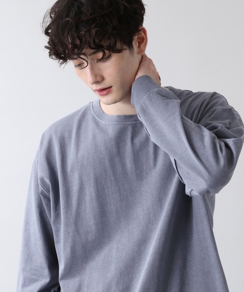 RAGEBLUE（レイジブルー）の「ピグメント/ビッグシルエットロンＴ/214696（Tシャツ/カットソー・メンズ・ベージュ/ブルー/その他19/オフホワイト・MEDIUM/LARGE）」の20枚目の写真