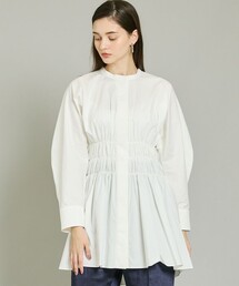 Uhr | 【Uhr(ウーア)】ギャザーチュニックシャツ 21AWUhr-SH209(シャツ/ブラウス)