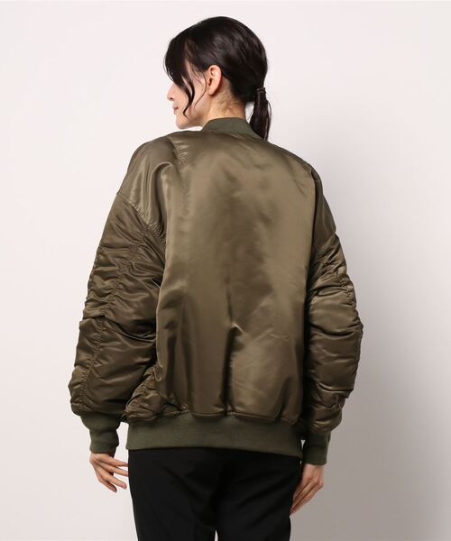 N.O.R.C(ノーク)の「オーバーサイズMA-1ブルゾン(MA-1・レディース・ブラック/カーキ/ベージュ/オリーブ・M/L)」の22枚目の写真