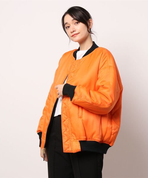 N.O.R.C(ノーク)の「オーバーサイズMA-1ブルゾン(MA-1・レディース・ブラック/カーキ/ベージュ/オリーブ・M/L)」の19枚目の写真